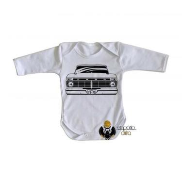 Imagem de body nenê criança roupa bebê manga longa Camioneta Ford antiga  - Empó