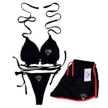 Imagem de Biquíni Cortininha com bojo - estampa tornasolada - Geral, Rosa, Único