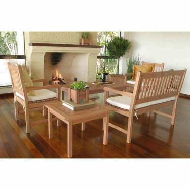 Imagem de Mesa Auxiliar Ipanema 60 x 60 cm em Madeira Mestra Móveis, Stain Jatob