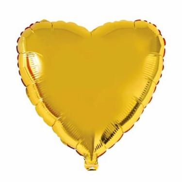 Imagem de Balão coração metálico amarelo N18 - balons