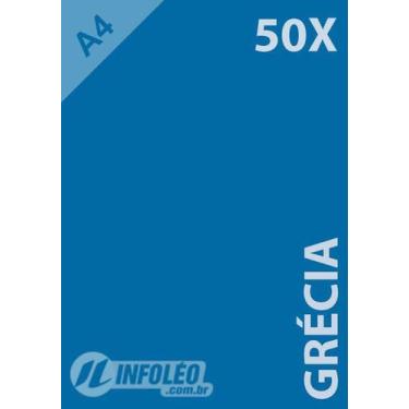 Imagem de 50 Folhas Papel Color Plus Grécia (Azul Royal) A4 180g