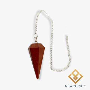 Imagem de Pêndulo de Radiestesia Pedra Cristal Jaspe Vermelho - New infinity, Ve