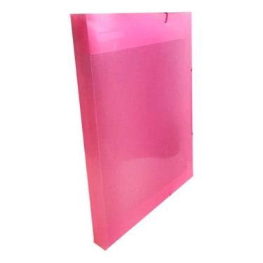 Imagem de Pasta Aba Elástico Organizadora Oficio 30mm Polibras - Dello, Rosa
