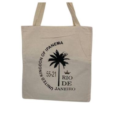 Imagem de Bolsa Ecobag  100% algodão estampa IPANEMA KING - CARIOCA MAIS