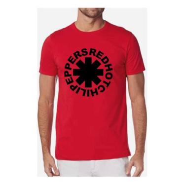 Imagem de Camiseta Masculina De Rock Red Hot Chili Peppers Camisa 100% Algodão -
