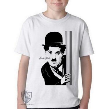 Imagem de Camiseta Infantil ou adulto Charles Chaplin Blusa Criança todos tamanh