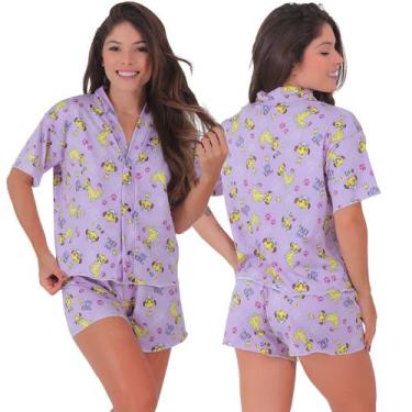 Imagem de Pijama Americano Aberto Suede Amamentação Blogueirinha - CLICK MAIS BO