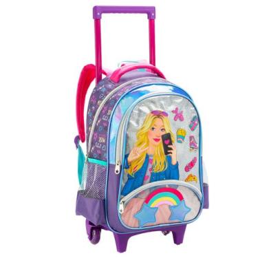 Imagem de Mochila de Rodas e Costas Menina Boneca Selfie Rosa - Clio