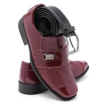 Imagem de Kit Sapato Social Infantil Cinto 444 Com Cinto Pajen Verniz-Masculino