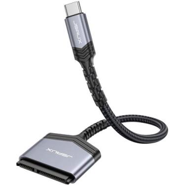 Imagem de Adaptador de cabo SATA para USB C JSAUX USB-C 3.1 a 2,5 SATA III