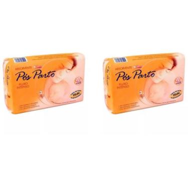 Imagem de Kit 2 Pacotes Absorvente Pós Parto Fluxo Intenso C/15 Unidades Cada - 