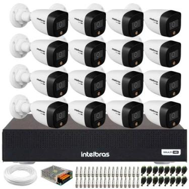 Imagem de Kit Intelbras 16 Cam Vhd 1220b Full Color 1080p Dvr Mhdx 1016 S/Hd 