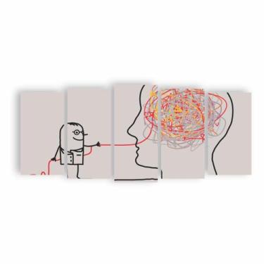 Imagem de Quadros Psicologia Mente Decorativo Clinica 155X65 Ne13C5MM - Plimshop