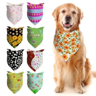 Imagem de Debei 30 bandanas para cães, pacote a granel, pequeno, médio, grande, GG, estilo de raça masculina, fofo, primavera, verão, outono, outono, Halloween, férias, cachecóis, cachecol, bandana para