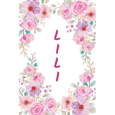 Imagem de LILI: LILI Notebook, Cute Lined Notebooks and Journals, 120 Page Journal, Lined Writing notebook, Amazing Gag Gifts, Pink Floral Theme