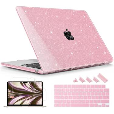 Imagem de Lepeoac Compatível com MacBook Air 38.1 cm Capa M4 A3241 M3 A3114 M2 A2941 2025 2024 2023 Releaes, capa rígida de plástico com capa de teclado para Mac Air 15,3 polegadas, compatível com Touch ID,