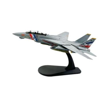 Imagem de simhoa 1:100 F14D Aeronave Modelo Estimulado Avião Coleção Modelo Souvenir com Base de Exibição para Armário de TV Quarto Prateleira Escritório