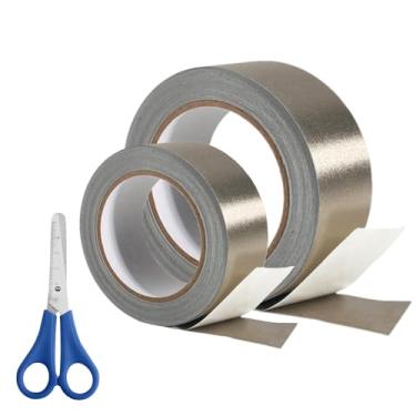 Imagem de ZTTXL fita faraday fita de tecido condutora dupla, com adesivo condutor para aterramento, blindagem EMI, chicote de fios, bloqueio de interferência de cabo (1 pol. x 59 pés + 2 pol. x 59 pés