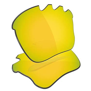 Imagem de Galvanic Lentes de reposição para Oakley Flak Jacket XLJ Vented | Flak Jacket XLJ Óculos de sol ventilados com ajuste asiático - Polarizado 24k