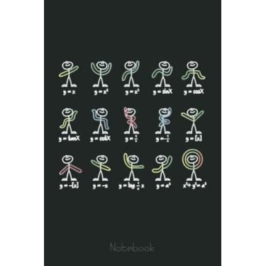 Imagem de Algebra Dance Math Teacher Graph Figures Curves Equation Graph Notebook: Graph Paper Notebook, Grid Paper for Math and Science Students, Quad Ruled 4x4 (110 Pages, 6x9)