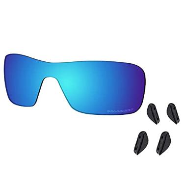Imagem de SAUCER Lentes de substituição premium para óculos de sol Oakley Turbine Rotor OO9307 de alta definição – Azul Glacier Polarizado