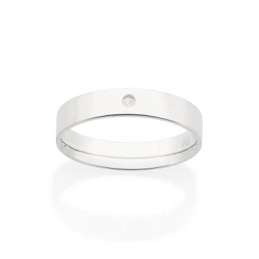 Imagem de Aliança lisa Compromisso 4mm Rommanel prata 925 810220, 22