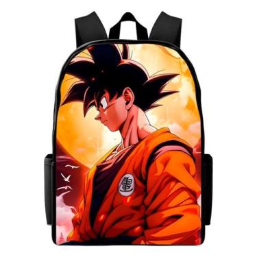 Imagem de Mochila Escolar Goku Infantil Estampada de Costas Confortável Resisten