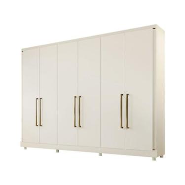 Imagem de Guarda-roupa Casal 6 Portas 6 Gavetas - Made Marcs Apollo, Off White