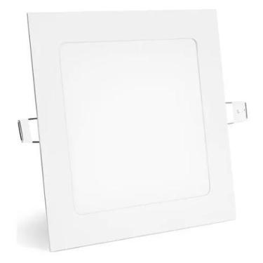 Imagem de Luminaria Led Slim Embutir Quadrada Bivolt/12W/6500K 12761 - ECONOMAX,