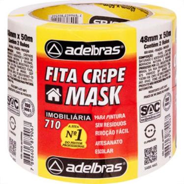 Imagem de Fita Crepe Adelbras Mask-710 48Mmx50Mt - Kit C/2 Unidades