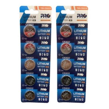 Imagem de Bateria Lítio CR2032 - 2 Cartela com 5 (10 Baterias) - Proeletronic
