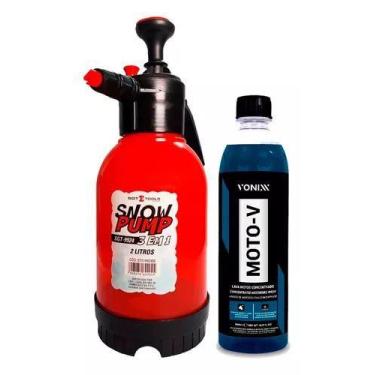 Imagem de Kit sgt pulverizador snow pump 2l + moto-v lava motos 500ml - marca, S