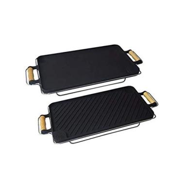 Imagem de Bifeteira Chapa Dupla Face Em Ferro Fundido 26x48 Cm