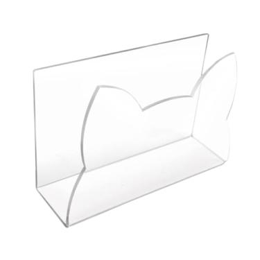 Imagem de Ｂｅｓｇａ Titular do correio acrílico Clear Fácil Acesso Acesso Prático Carta Prática Stand Desk Organizador para o documento do arquivo de para desktop