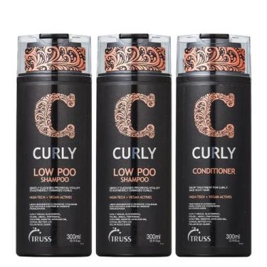 Imagem de Truss Curly Kit 2 Shampoo Low Poo e 1 Condicionador 300ml