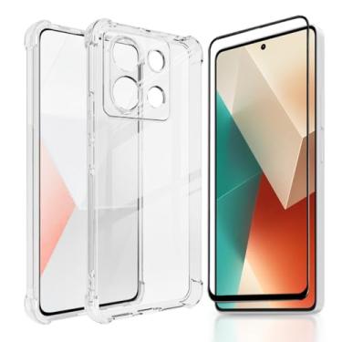 Imagem de Capa Capinha Anti Impactos para Redmi Note 11 Note 11S 4g, Note 13 5g, Xiaomi Redmi Note 14 e 14 Pro 5G + Película 5D Cerâmica (Redmi Note 13 5G)