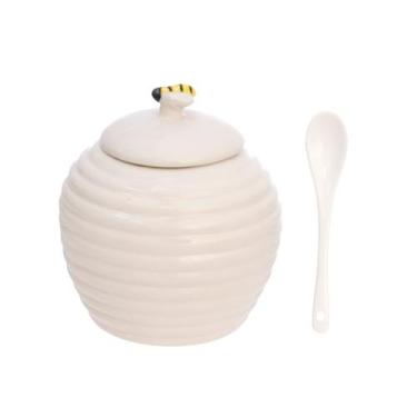 Imagem de Açucareiro Em Porcelana Bee 300ml Branca Abelha Linha Servir Hauskraft