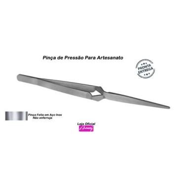 Imagem de Pinça De Pressão X Cruzada Para Fuxico Artesanato Em Inox M04 - Artmaq