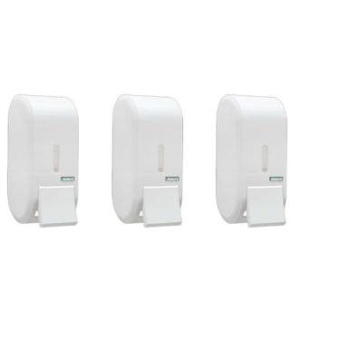 Imagem de Kit 3 Dispenser Saboneteira 400 Compacta Sabonete Álcool Gel Urban Bra