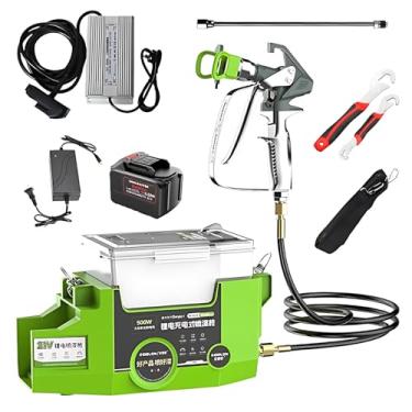 Imagem de Pulverizador de tinta com tanque de potência de 500 W com baterias de 6,0 Ah, pode pulverizar 12,6 litros, pulverizador de tinta sem ar de 1400 ml com 15 Mpa, 6 velocidades, pode pulverizar tinta