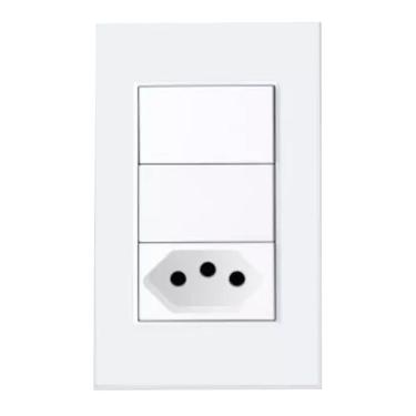 Imagem de Interruptor Inteligente Zemismart, 2 Botões, Tomada 10A, Zigbee 3.0, Compatível Com Alexa, Google Home - TB25, Branco