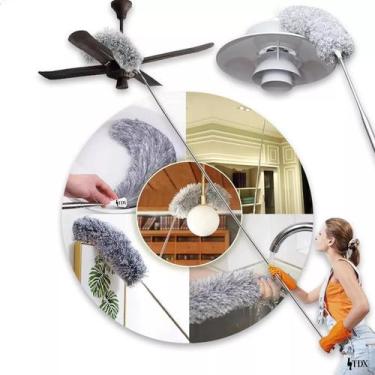 Imagem de Espanador Com Extensor Cabo Longo Eletrostatico De Pó Teto - ESPANADOR