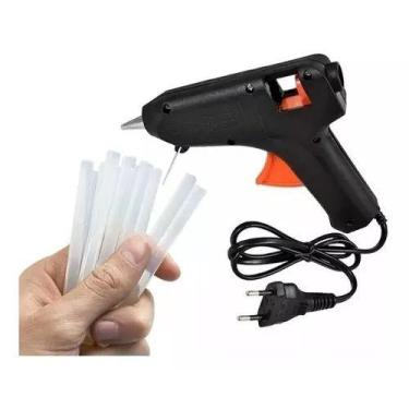 Imagem de Pistola De Cola Quente Grande Bivolt 40w + 5 Bastões Bivolt - SEGMA