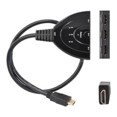 Imagem de Hub Switch Adaptador Seletor Hdmi 3 Entradas 1 Saida