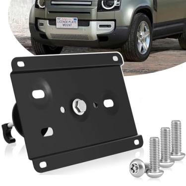 Imagem de Kit de suporte para placa de carro com gancho de reboque antifurto compatível com Land Rover Defender, Discovery 5ª geração, Discovery Sport 2ª geração, Range Rover 4ª geração, Range Rover Evoque