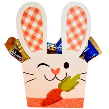 Imagem de Presente de Páscoa Infantil Cesta de Chocolates Lacta Coelho, Menina