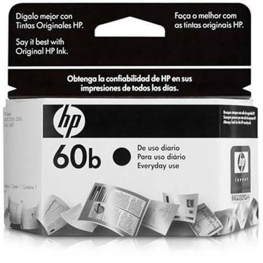 Imagem de Cartucho HP 60B Preto Original CC636WB para HP Deskjet F4480 F4580 D1660 Photosmart D110A C4780 ENVY D410A