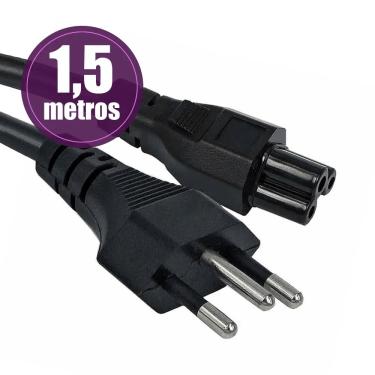 Imagem de Cabo de Força Energia Fonte Notebook 1,5m Tripolar Padrão Br