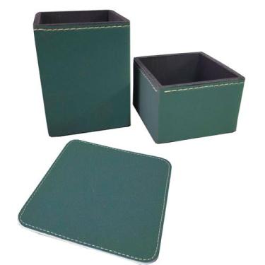 Imagem de Kit Organizador De Esritorio Escolar Mouse Pad e Porta Treco Material 