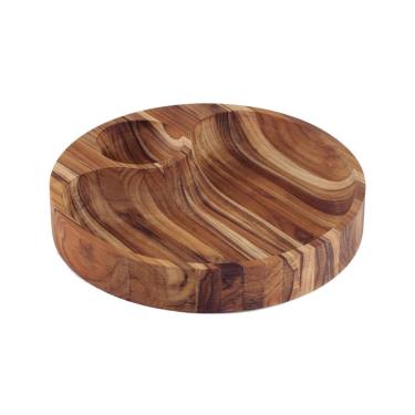 Imagem de Petisqueira Churrasco Tramontina Fundo em Madeira Teca 31,5x31,5 cm